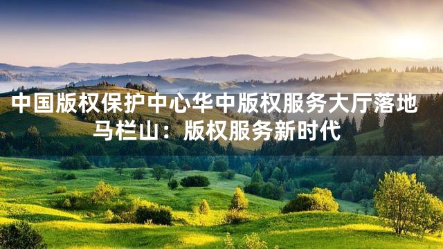 中国版权保护中心华中版权服务大厅落地马栏山：版权服务新时代