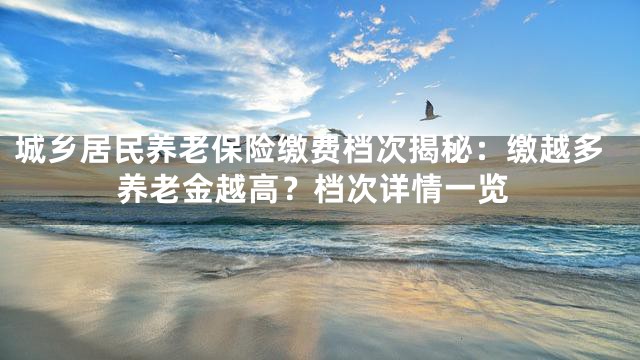 城乡居民养老保险缴费档次揭秘：缴越多养老金越高？档次详情一览