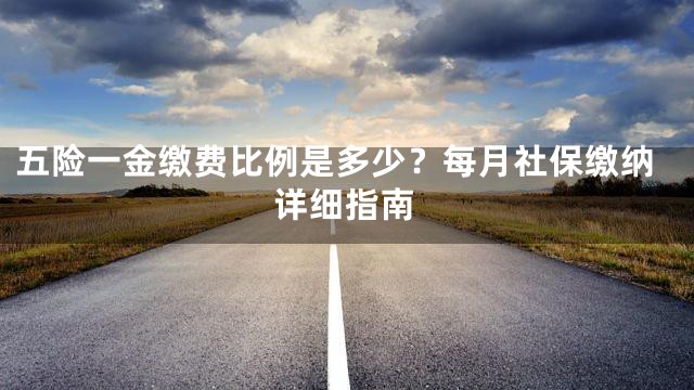 五险一金缴费比例是多少？每月社保缴纳详细指南