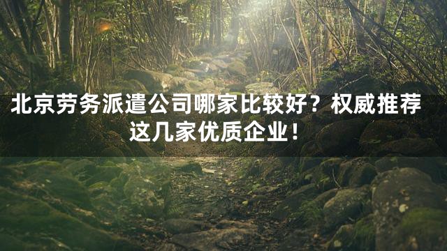 北京劳务派遣公司哪家比较好？权威推荐这几家优质企业！