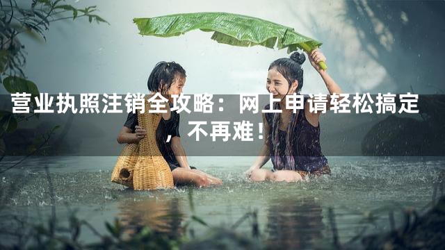 营业执照注销全攻略：网上申请轻松搞定，不再难！