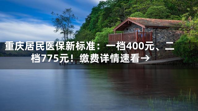 重庆居民医保新标准：一档400元、二档775元！缴费详情速看→