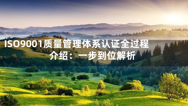 ISO9001质量管理体系认证全过程介绍：一步到位解析