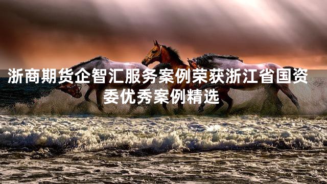 浙商期货企智汇服务案例荣获浙江省国资委优秀案例精选