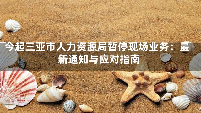 今起三亚市人力资源局暂停现场业务：最新通知与应对指南