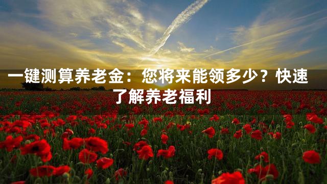 一键测算养老金：您将来能领多少？快速了解养老福利