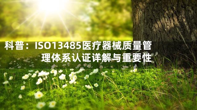 科普：ISO13485医疗器械质量管理体系认证详解与重要性