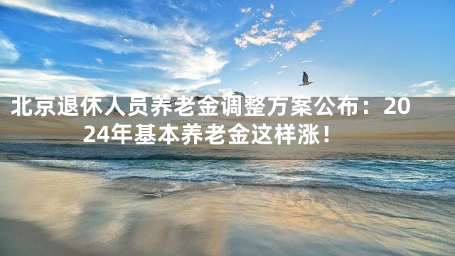 北京退休人员养老金调整方案公布：2024年基本养老金这样涨！