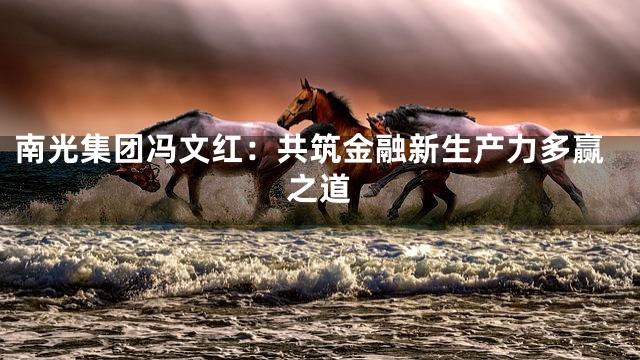 南光集团冯文红：共筑金融新生产力多赢之道