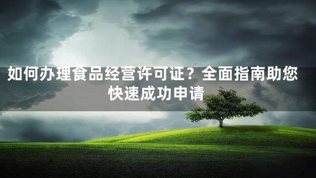 如何办理食品经营许可证？全面指南助您快速成功申请