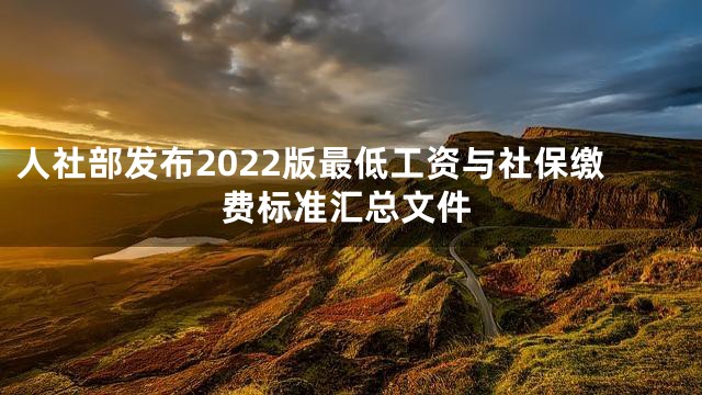 人社部发布2022版最低工资与社保缴费标准汇总文件