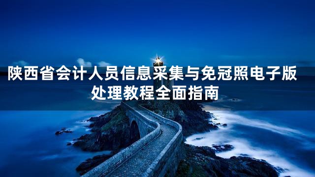 陕西省会计人员信息采集与免冠照电子版处理教程全面指南