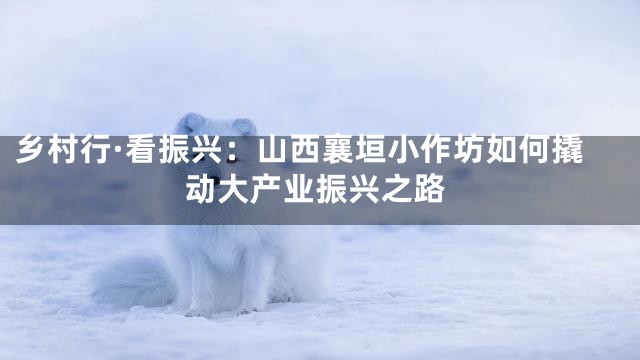 乡村行·看振兴：山西襄垣小作坊如何撬动大产业振兴之路