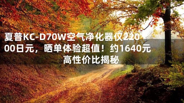 夏普KC-D70W空气净化器仅22000日元，晒单体验超值！约1640元高性价比揭秘