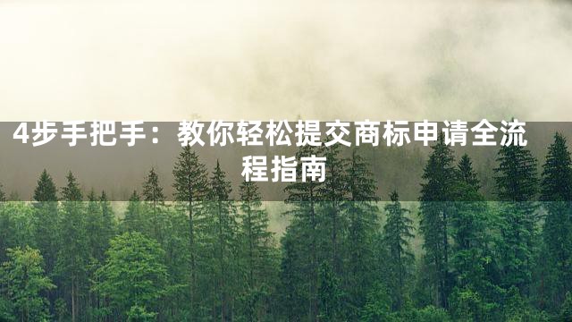 4步手把手：教你轻松提交商标申请全流程指南