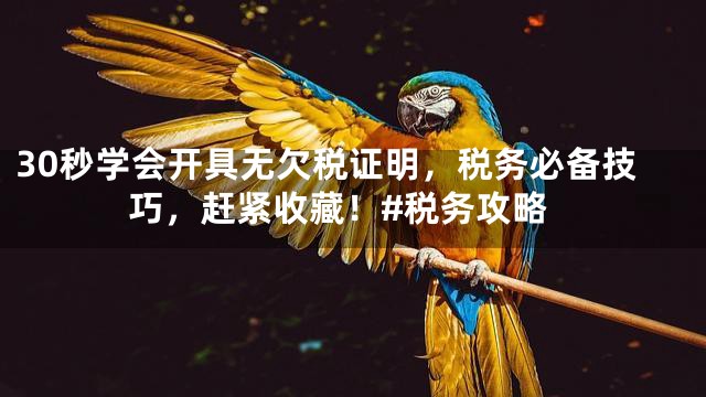 30秒学会开具无欠税证明，税务必备技巧，赶紧收藏！#税务攻略