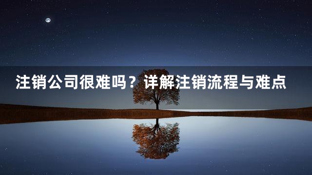 注销公司很难吗？详解注销流程与难点