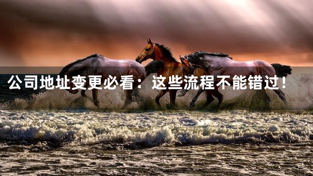 公司地址变更必看：这些流程不能错过！