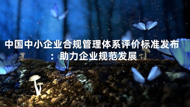 中国中小企业合规管理体系评价标准发布：助力企业规范发展