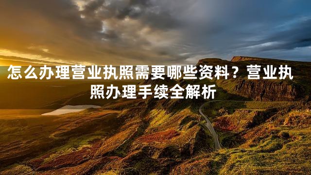 怎么办理营业执照需要哪些资料？营业执照办理手续全解析