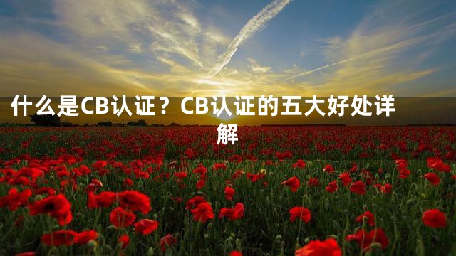 什么是CB认证？CB认证的五大好处详解