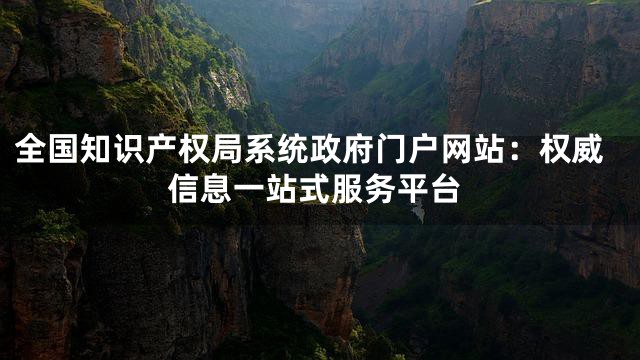 全国知识产权局系统政府门户网站：权威信息一站式服务平台