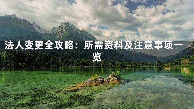 法人变更全攻略：所需资料及注意事项一览