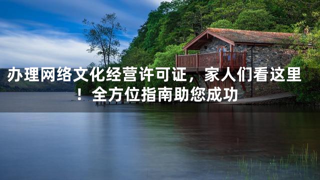 办理网络文化经营许可证，家人们看这里！全方位指南助您成功