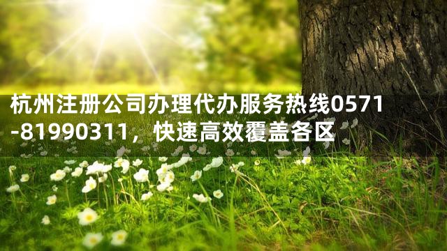 杭州注册公司办理代办服务热线0571-81990311，快速高效覆盖各区