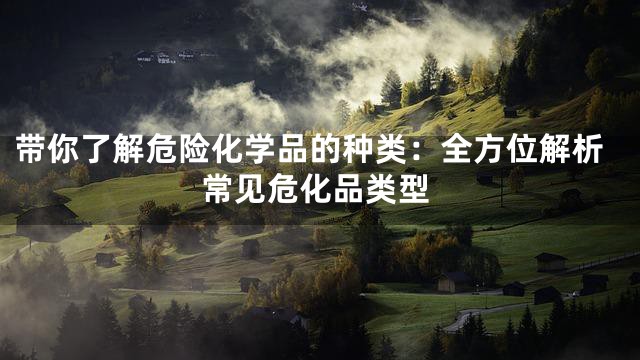 带你了解危险化学品的种类：全方位解析常见危化品类型