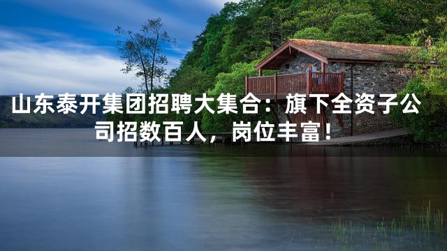 山东泰开集团招聘大集合：旗下全资子公司招数百人，岗位丰富！