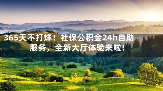 365天不打烊！社保公积金24h自助服务，全新大厅体验来啦！