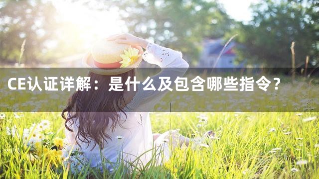 CE认证详解：是什么及包含哪些指令？