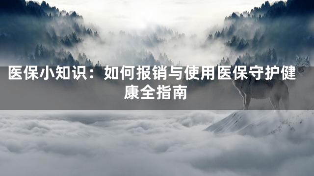 医保小知识：如何报销与使用医保守护健康全指南