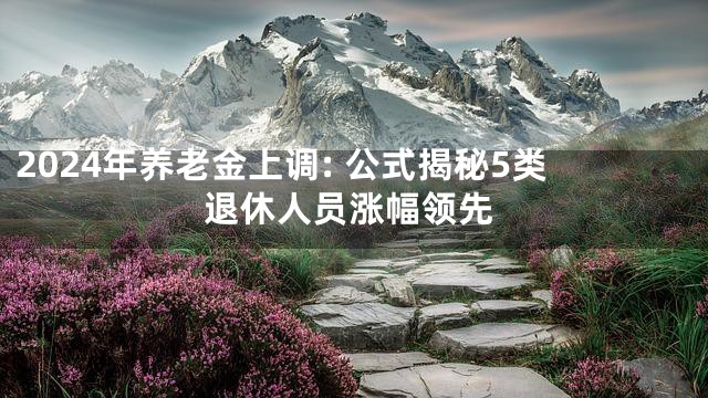 2024年养老金上调: 公式揭秘5类退休人员涨幅领先