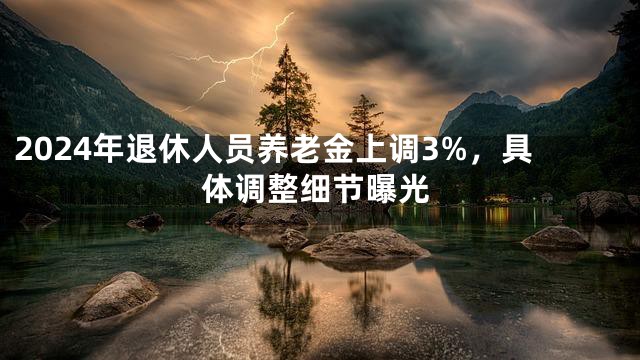 2024年退休人员养老金上调3%，具体调整细节曝光