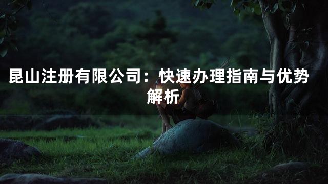昆山注册有限公司：快速办理指南与优势解析
