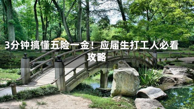 3分钟搞懂五险一金！应届生打工人必看攻略