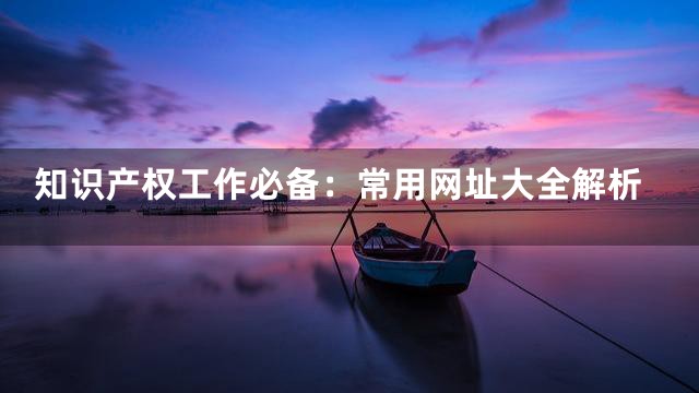 知识产权工作必备：常用网址大全解析