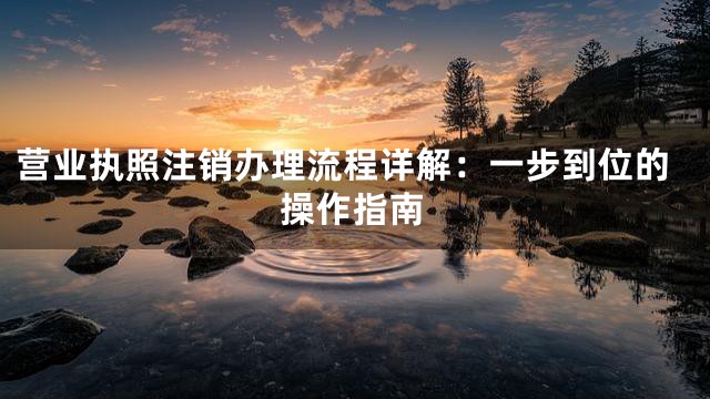 营业执照注销办理流程详解：一步到位的操作指南