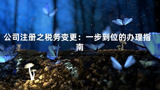 公司注册之税务变更：一步到位的办理指南