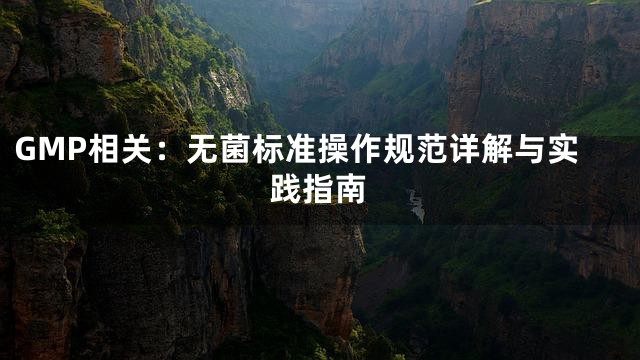 GMP相关：无菌标准操作规范详解与实践指南