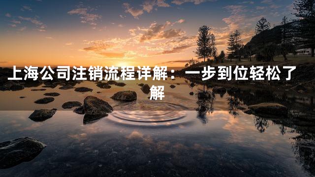 上海公司注销流程详解：一步到位轻松了解