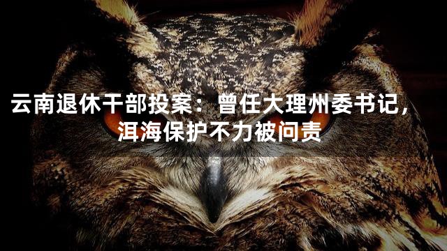云南退休干部投案：曾任大理州委书记，洱海保护不力被问责