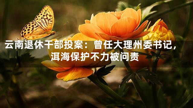 云南退休干部投案：曾任大理州委书记，洱海保护不力被问责