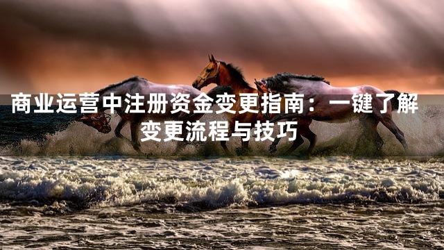 商业运营中注册资金变更指南：一键了解变更流程与技巧