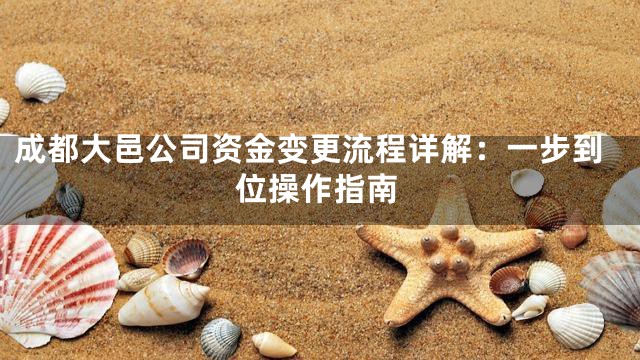 成都大邑公司资金变更流程详解：一步到位操作指南