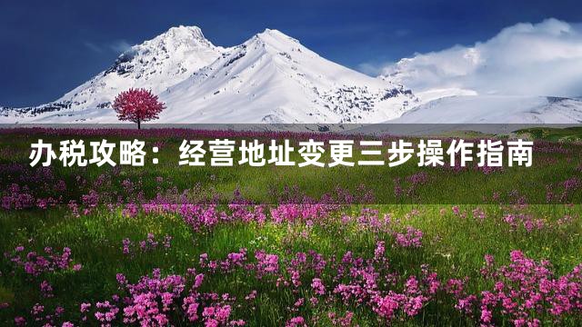 办税攻略：经营地址变更三步操作指南