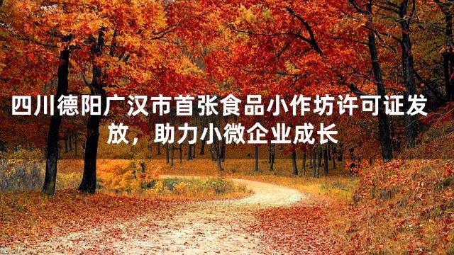 四川德阳广汉市首张食品小作坊许可证发放，助力小微企业成长