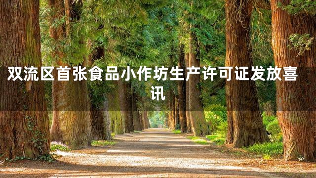 双流区首张食品小作坊生产许可证发放喜讯